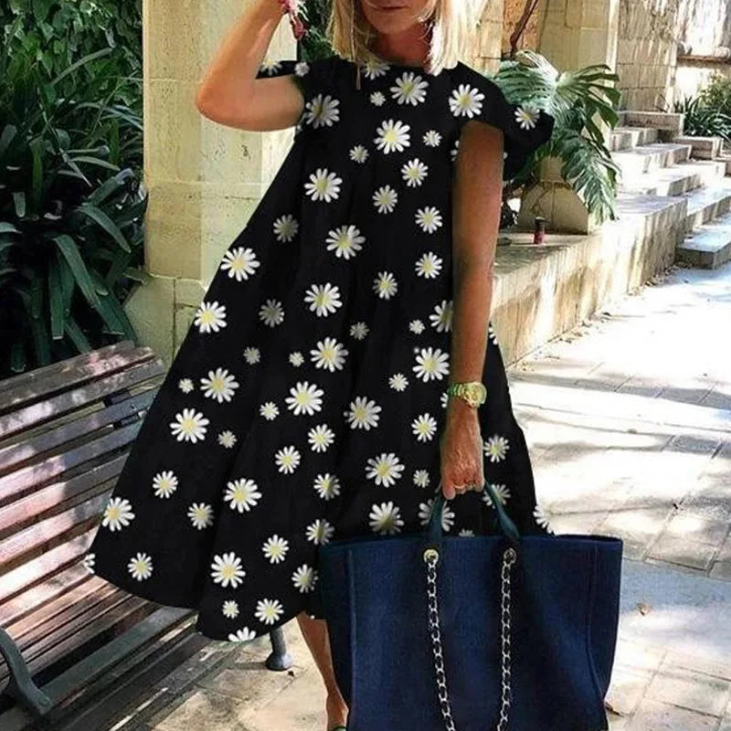 Vintage Jurk Losse Zomerjurk Vrouwen