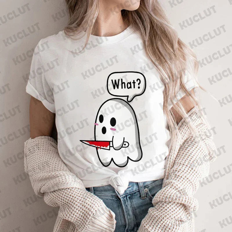 SpookyVibes Grappige Spookprint T-Shirt