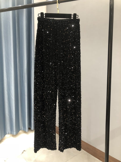 Glitter Broek Glimmend Feestkleding voor Vrouw