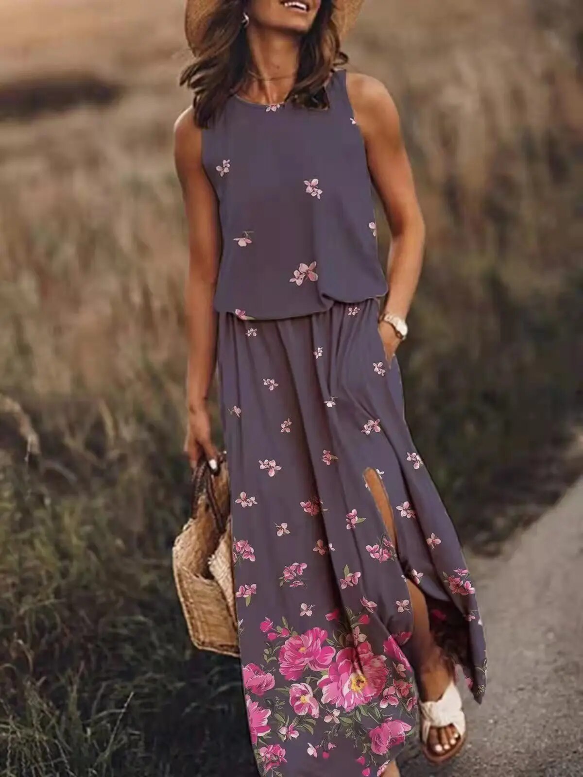 Zomerse Maxi Jurk Vrouwen Lange Jurk