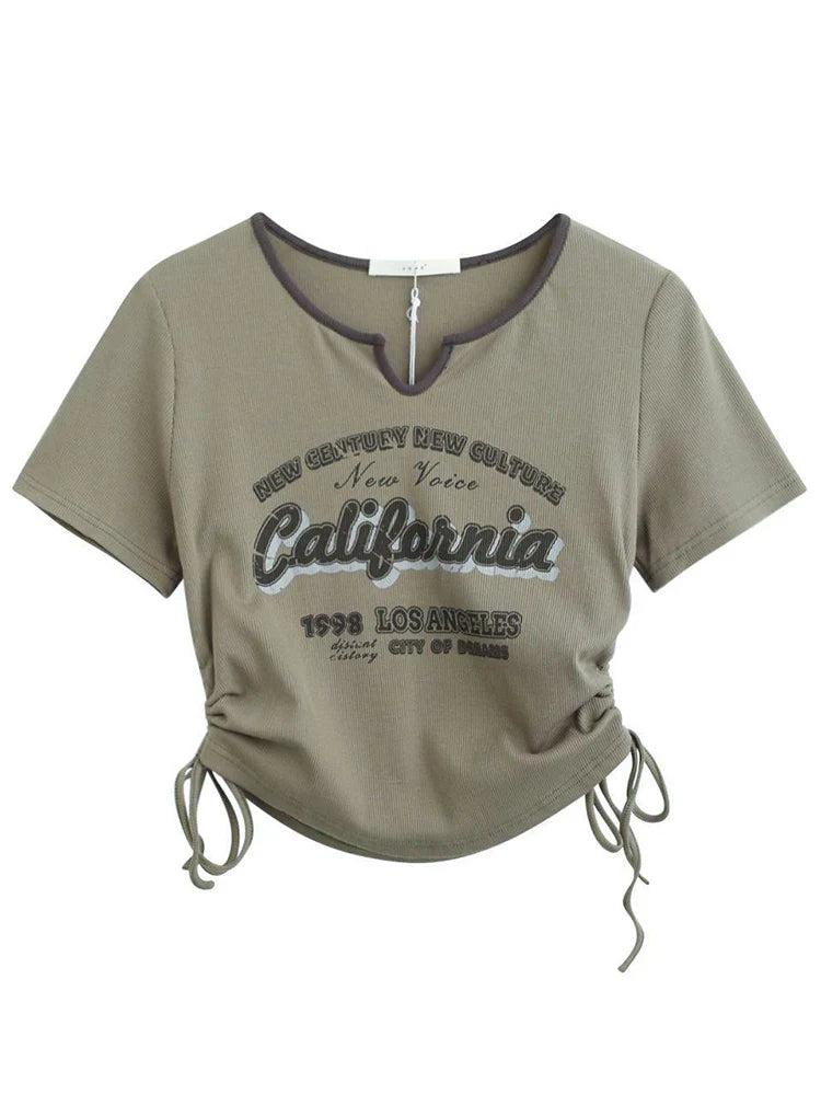 Zenith Retro Letter Crop Top