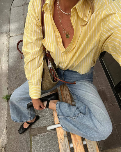 Damesblouse Gestreept Luchtig en Modern - Mode Vibes