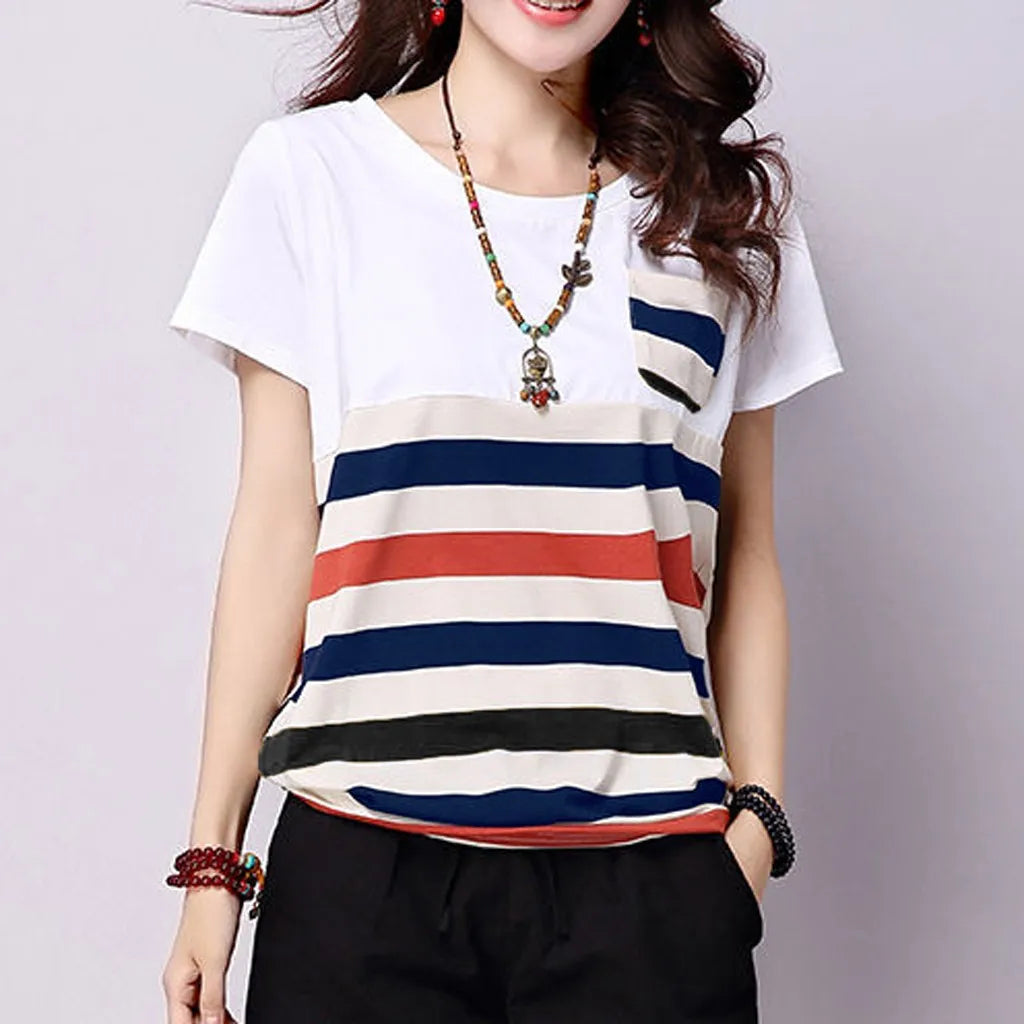 ZomerEssentie Gestreepte Top