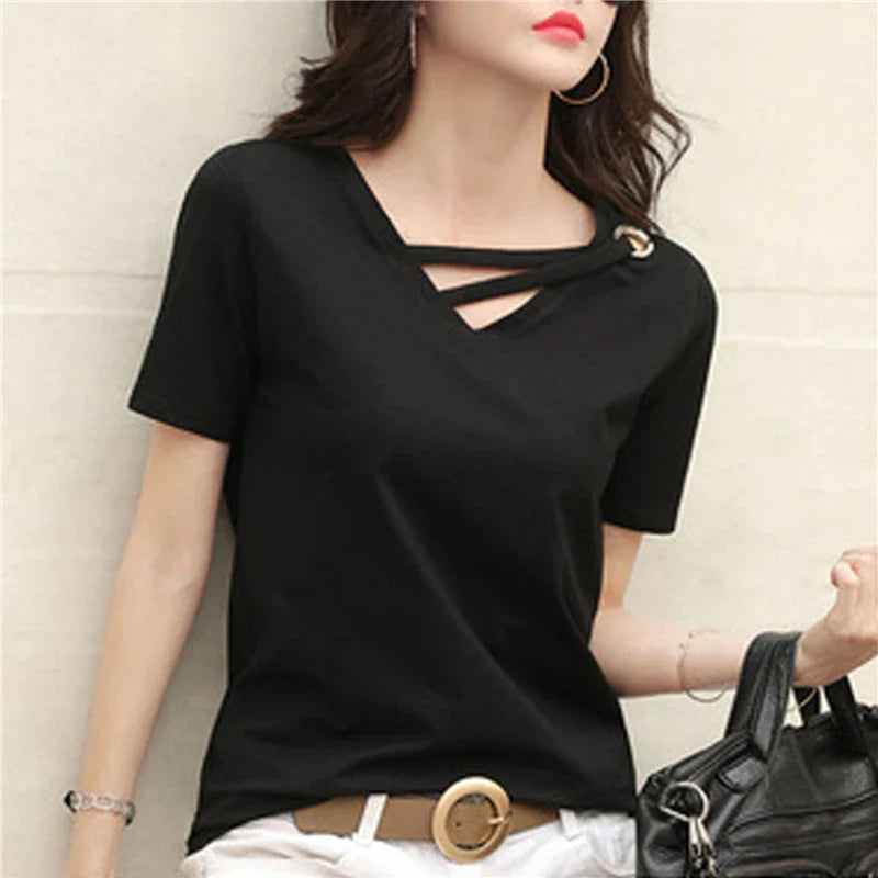 Zesta Luxe Casual V-Hals T-Shirt