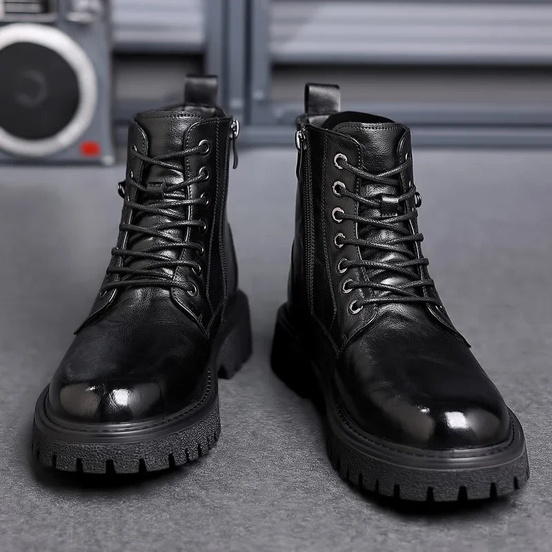 Herenboots Robuust Outdoor met Vetersluiting Waterdicht