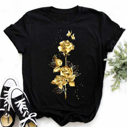 StyleAura Rozenprint Dames T-Shirt