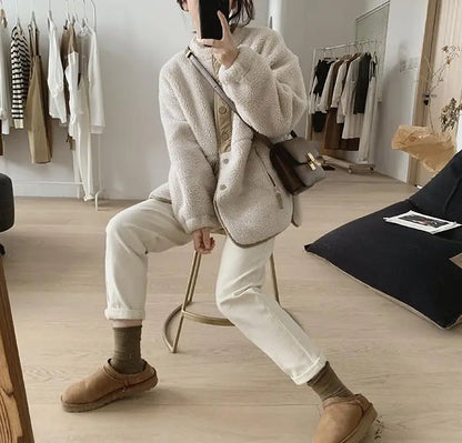 Oversized Jas Aruna Dames Leren Look