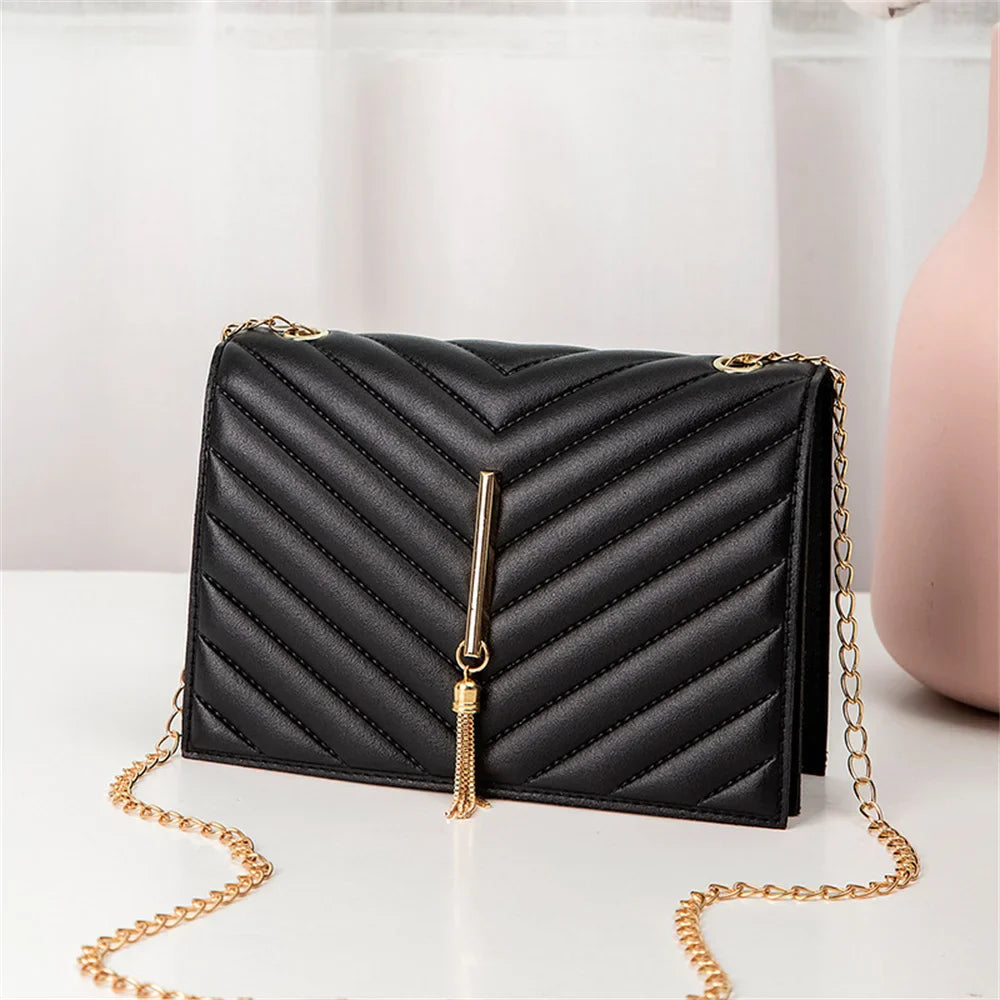 ChiqueGlam Mini Tas met Franjes en Flap