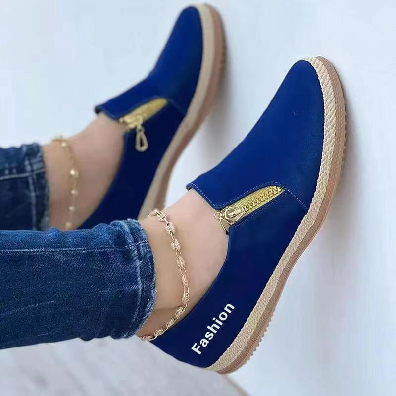 Dames Slip-On Sneaker Comfortabel Zacht Leer