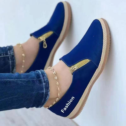Dames Slip-On Sneaker Comfortabel Zacht Leer