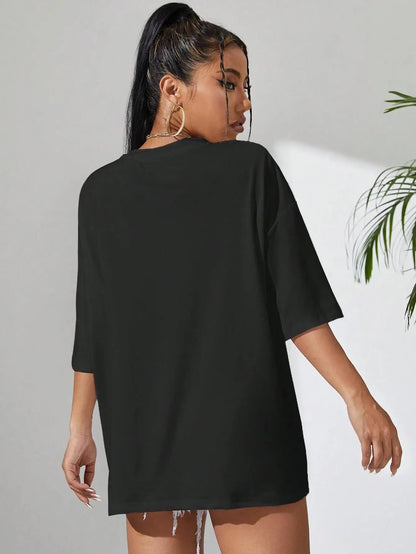 Luna Style Lavendelprint Casual T-Shirt