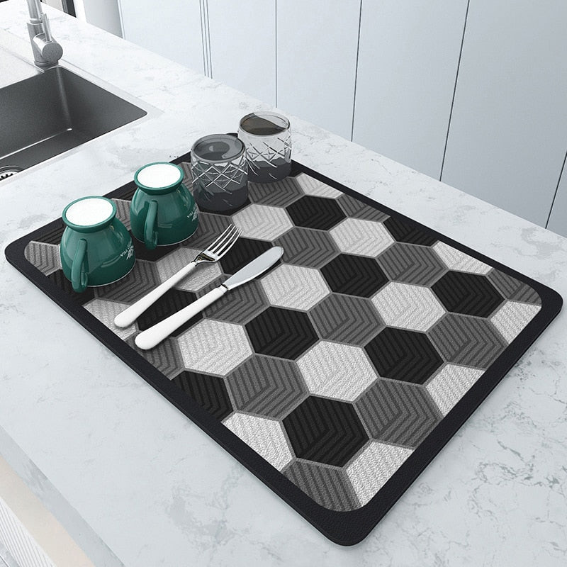 Afdruipmat Antislip Superabsorberend voor Keuken en Badkamer