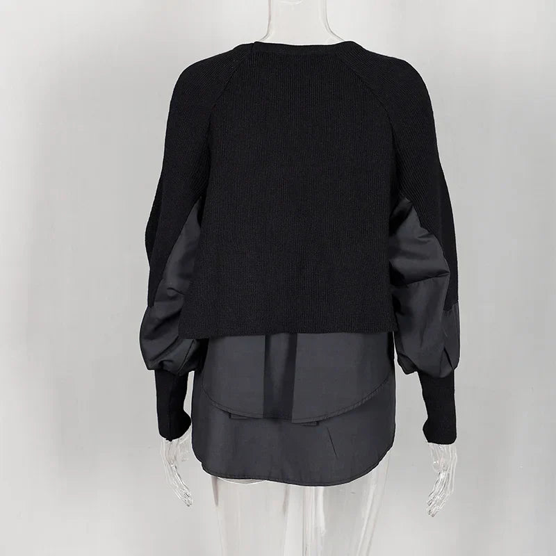 Ronde Hals Dames Trui Gebreid Vintage Stijl