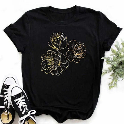 StyleAura Rozenprint Dames T-Shirt