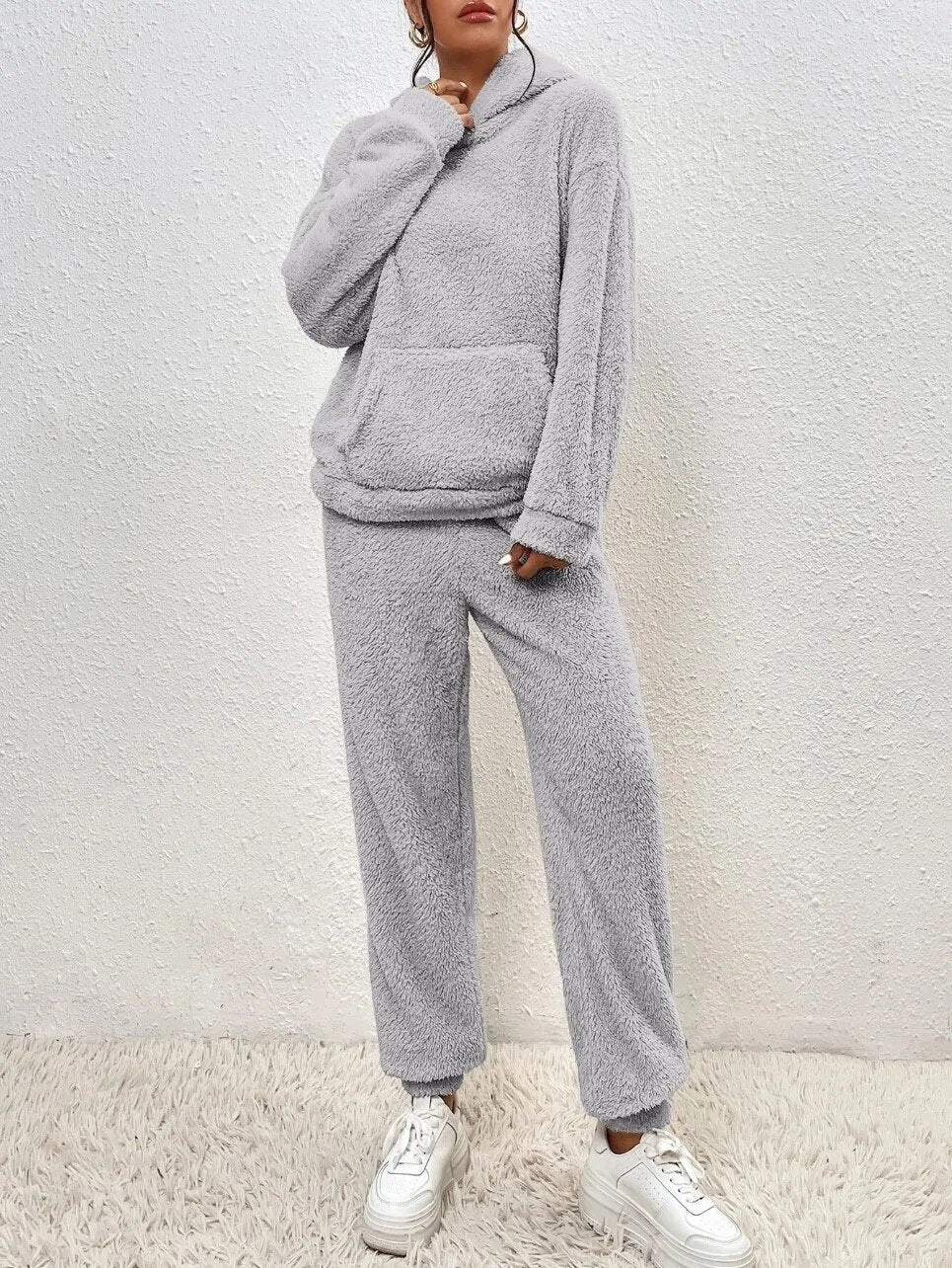 Dames Lounge Set Zacht met Hoodie en Broek