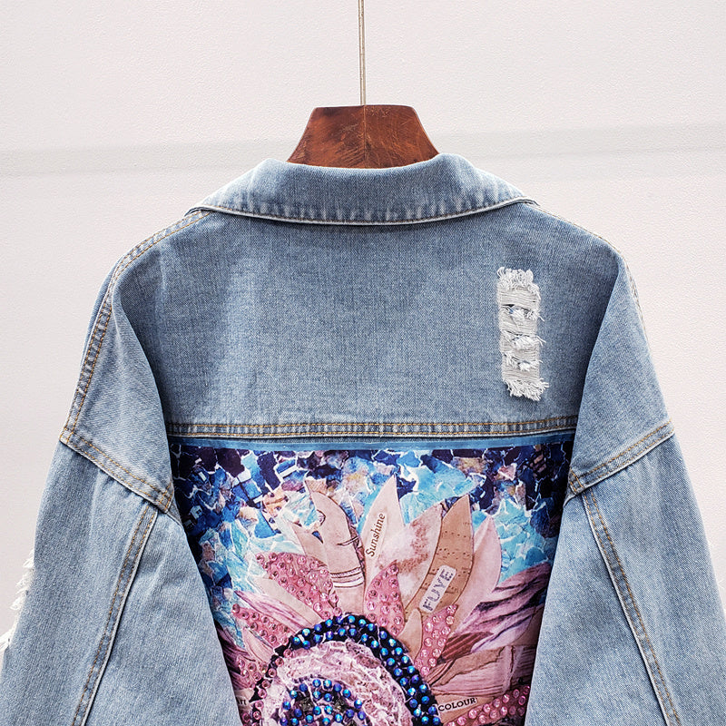 Dames Oversized Spijkerjasje Lynn Lange Leren Look