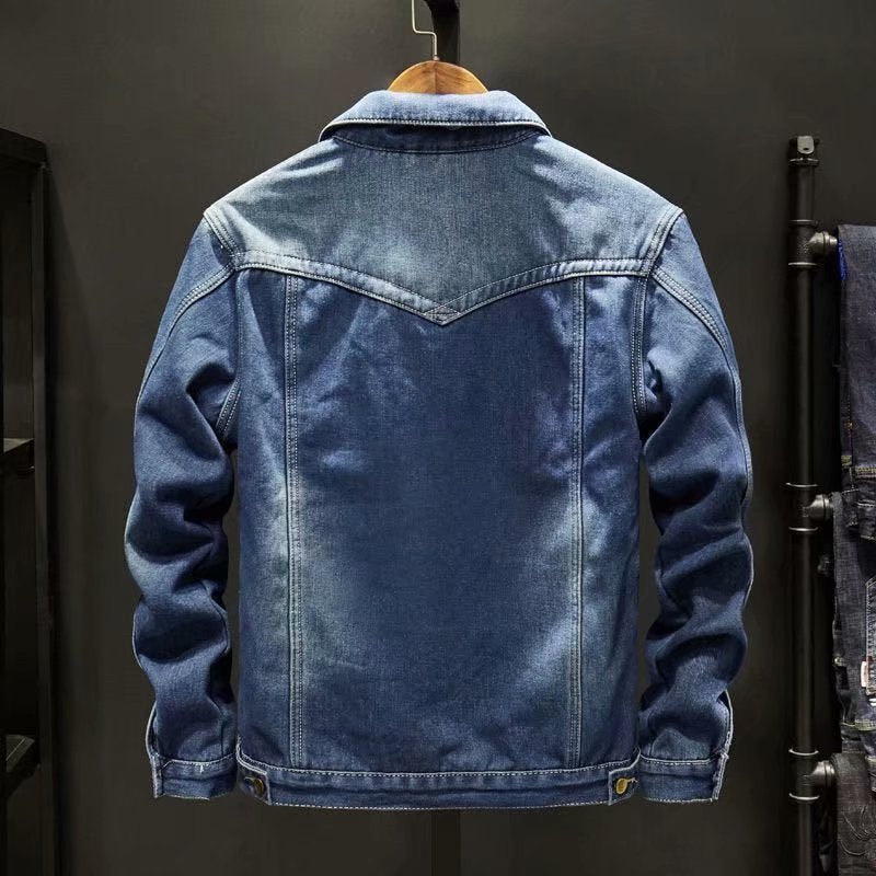 Heren Denim Jas Warm Winter Mode