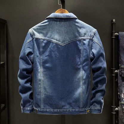 Heren Denim Jas Warm Winter Mode