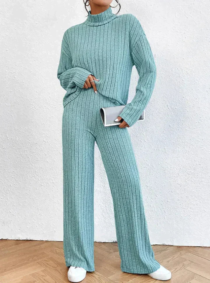 Gebreide Broek en Trui Set voor Vrouwen