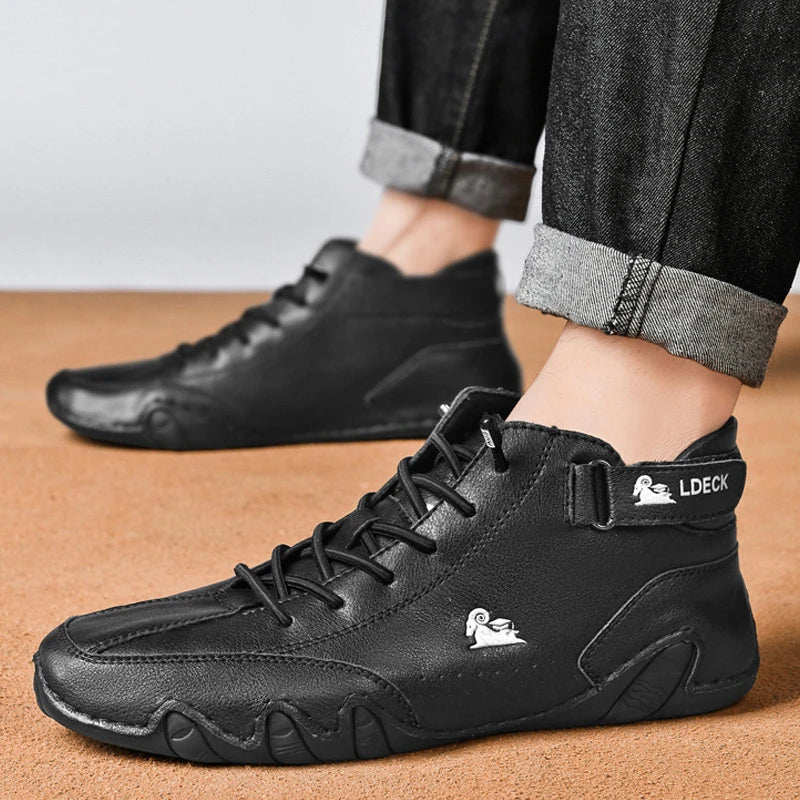 Leren Winter Sneakers Warm en Veelzijdig