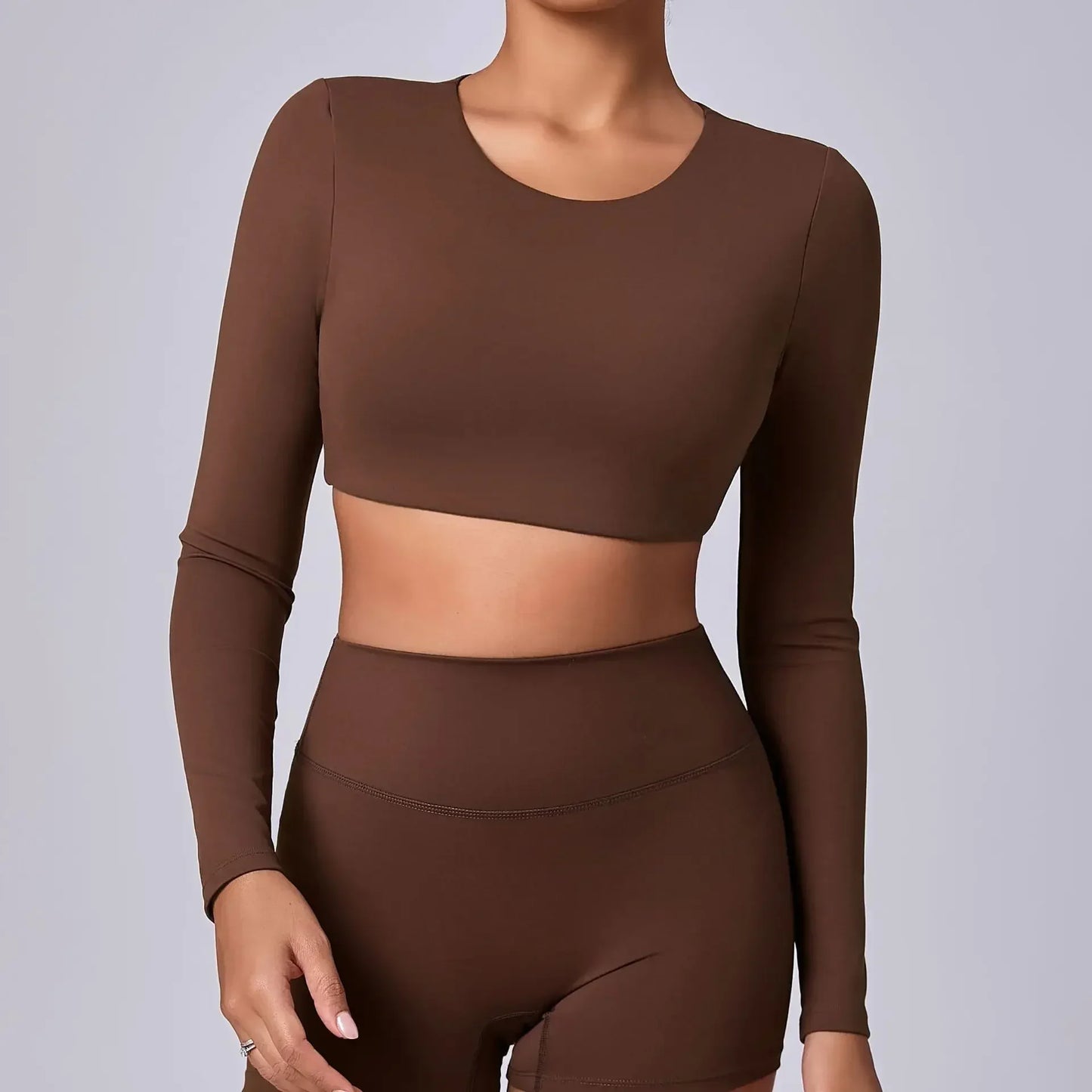REYA | Push-up Cropped Top voor Vrouw met Lange Mouwen