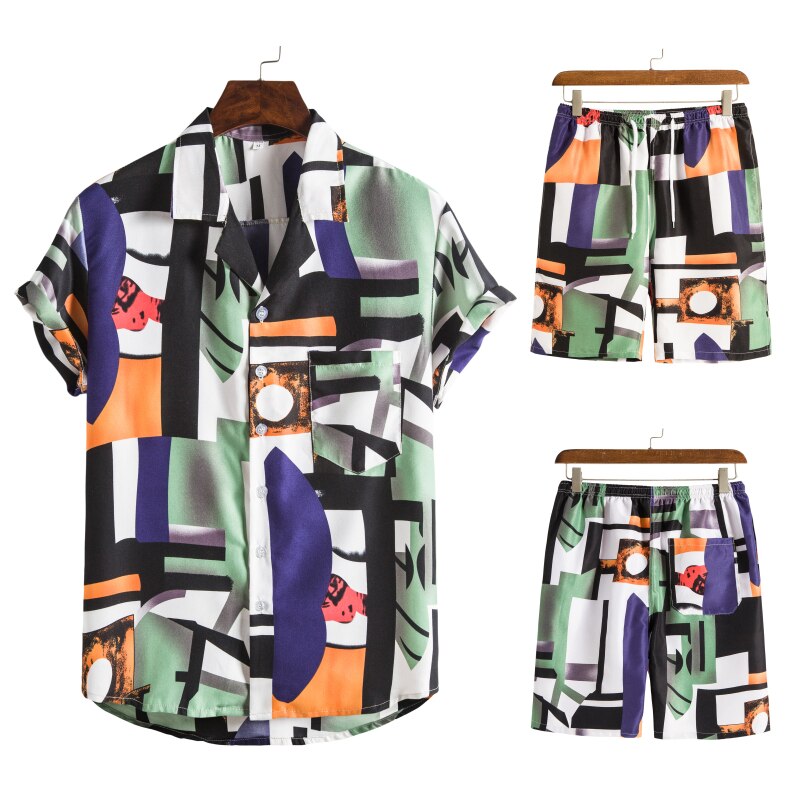Herencombi Zomerse Hawaii Print Korte Broek