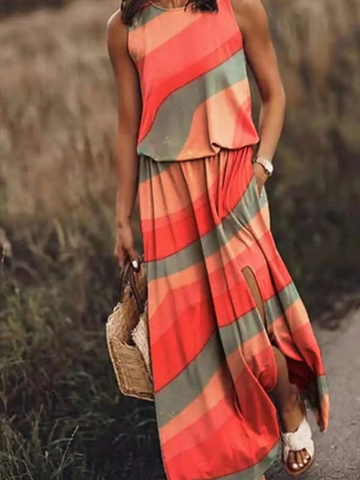 Zomerse Maxi Jurk Vrouwen Lange Jurk