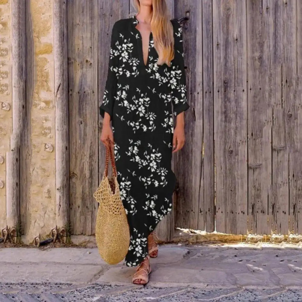 Vrouwelijke Katoen Jurk Zomerse Linnen Stijl - Mode Vibes