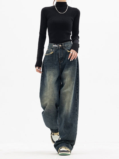 Dames Jeans Baggy Vintage Stijl Luna - Mode Vibes