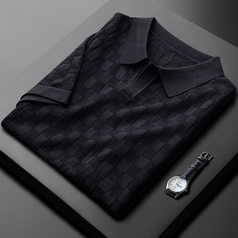 Klassieke Gebreide Polo Shirt voor Heren