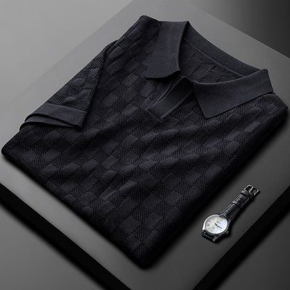 Klassieke Gebreide Polo Shirt voor Heren