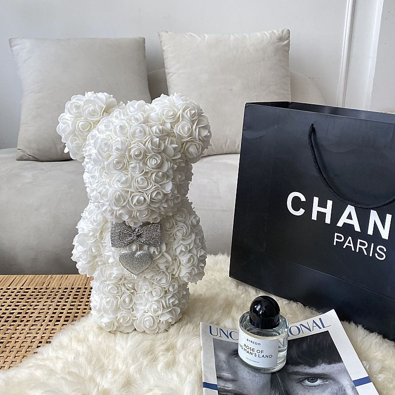 Valentijnsdag Teddybeer met Rozen
