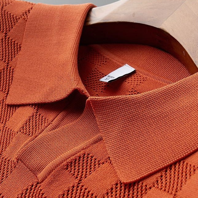 Klassieke Gebreide Polo Shirt voor Heren