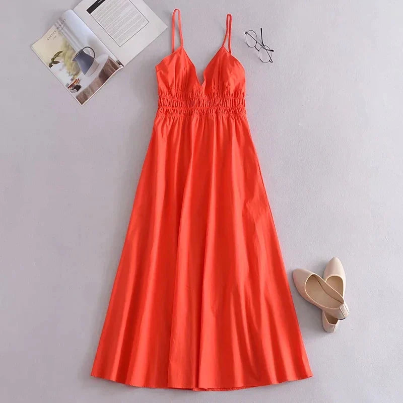 Vrouwen Zomerjurk V-hals Jurk voor Zomer - Mode Vibes