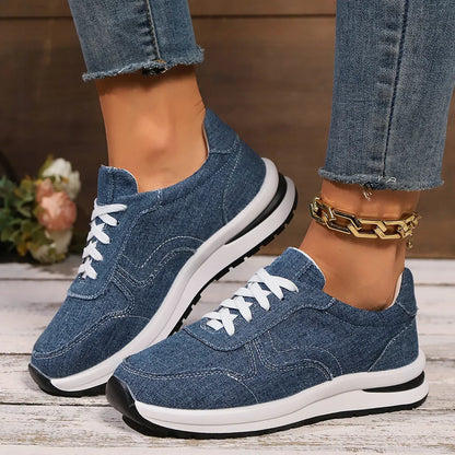 Orthopedische Sneakers Met Platformzool Comfortabel Denim