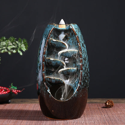 Wierook Houder Decoratief Houten Waterval Design