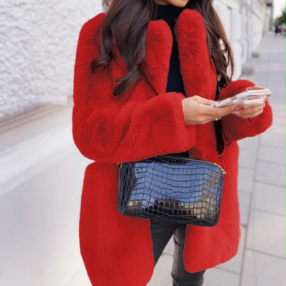 Dames Elegante Imitatiebontjas – Warm & Stijlvol voor Herfst en Winter