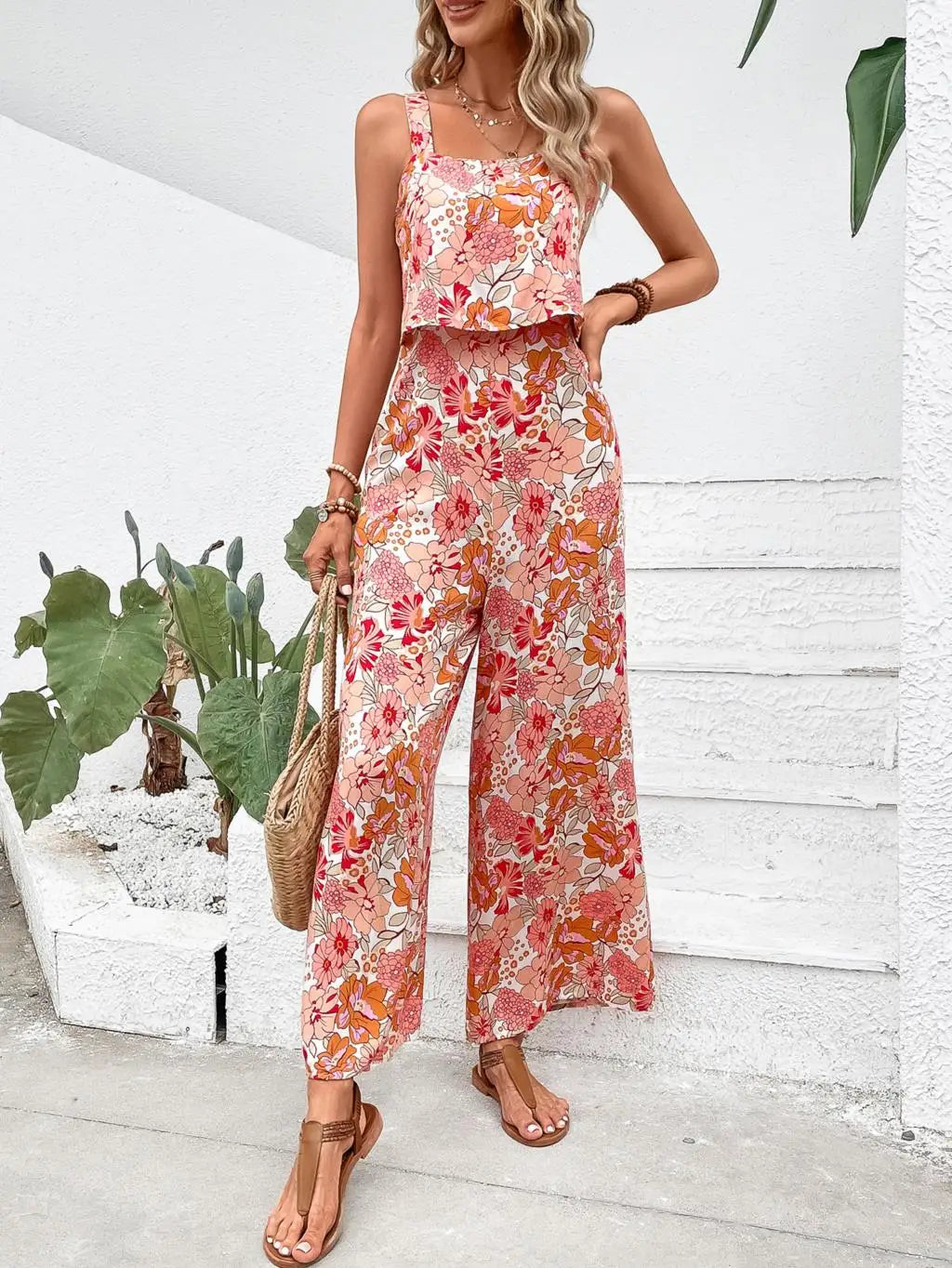 Elvia Jumpsuit Bloemenprint Elegant Dame