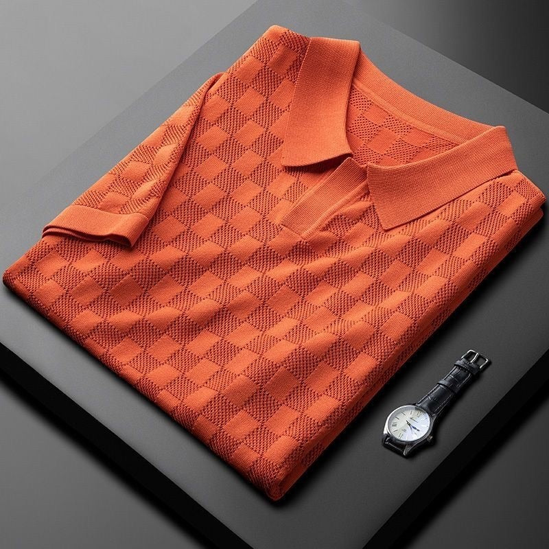 Klassieke Gebreide Polo Shirt voor Heren