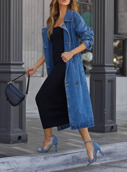 Blauwe Denim Jas voor Dames