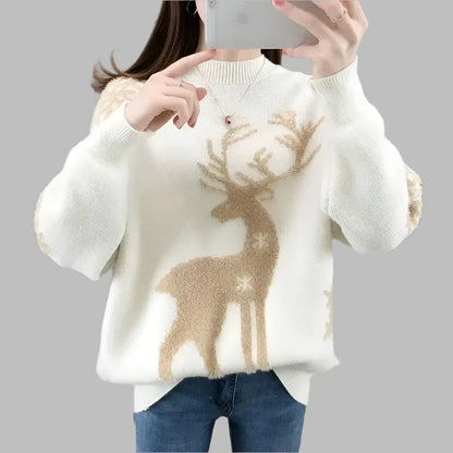 Holiday Knits | Losse Gebreide Kersttrui voor Dames | Warm en Stijlvol