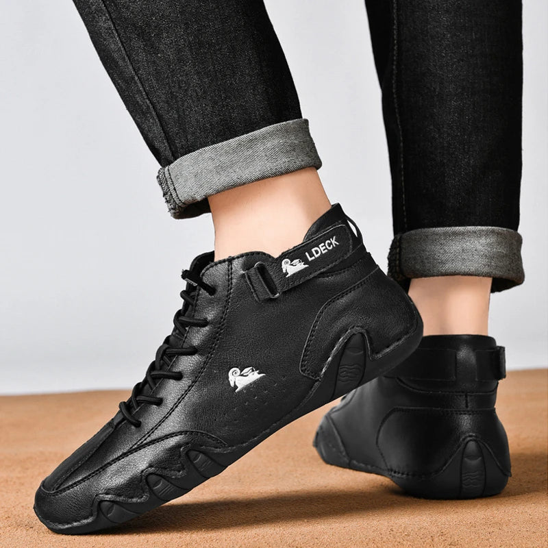 Leren Winter Sneakers Warm en Veelzijdig