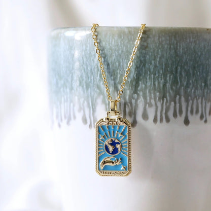 Tarot Kaart Halsketting Met Unieke Symbolen