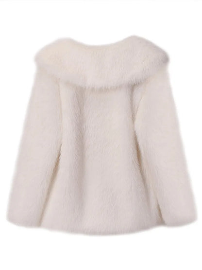 Vrouwelijke Faux Fur Mantel Slank Model