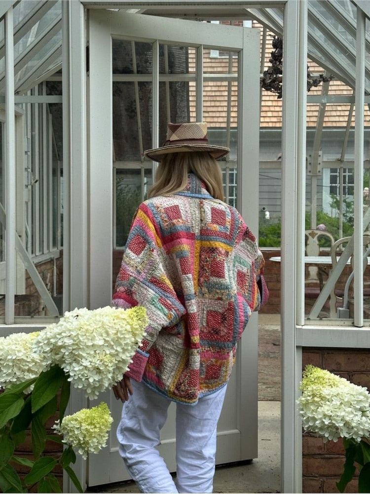 Gewatteerd Jack Patchwork Casual Damesjas