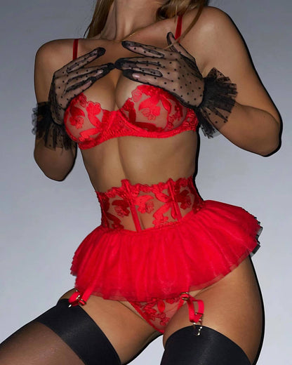 Dames Lingerie Set 3-delig Comfortabel en Los Te Dragen - Mode Vibes