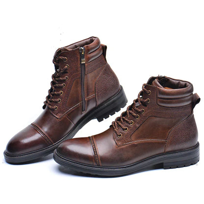 Robuuste Herenboots met Rits en Vetersluiting Waterdicht
