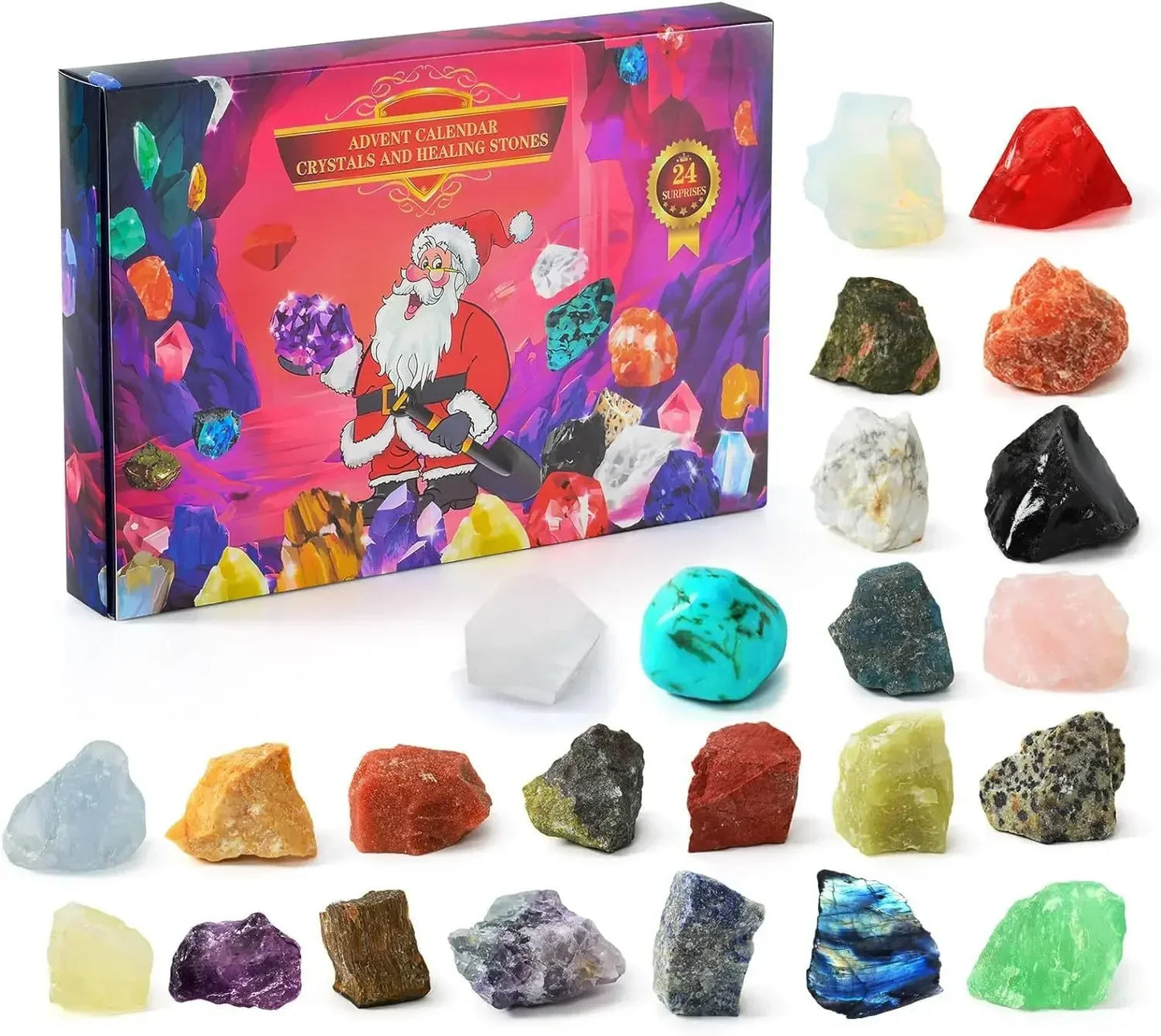 Kinder Adventskalender met Edelstenen en Puzzels