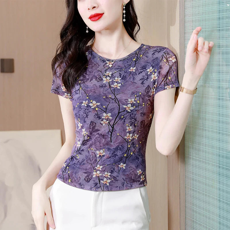 FloraLuxe Zomer Mesh Top