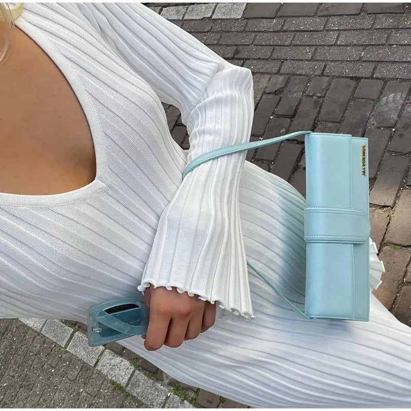 Midi-jurk Lange Mouwen Zomerjurk Vrouw